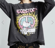 Charcoal Woodstock 1969 Peace and Sun Sweatshirt
