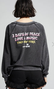 Charcoal Woodstock 1969 Peace and Sun Sweatshirt