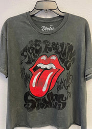 Stone Gray Mineral Wash Rolling Stones It's Only Rock & Roll Short Sleeve Tee