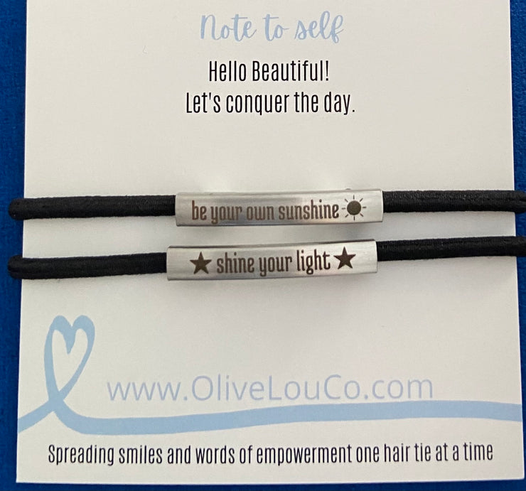 Empowerment Bracelet~Hair Ties-Note to Self