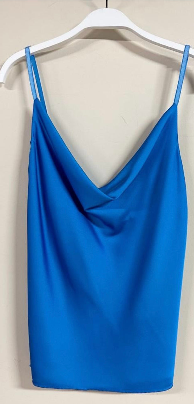 Spaghetti Strap Cowl Front Cami