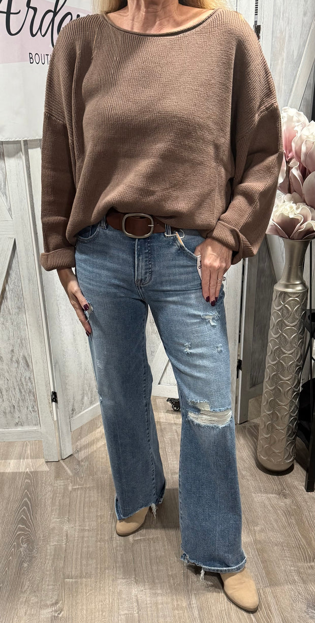 Solid Rib Knit Oversized Sweater- Available in 3 Colors!