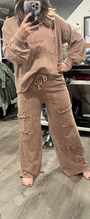 Mineral Wash Wide Leg Pants- Matching Top Available **Available in 5 Colors**