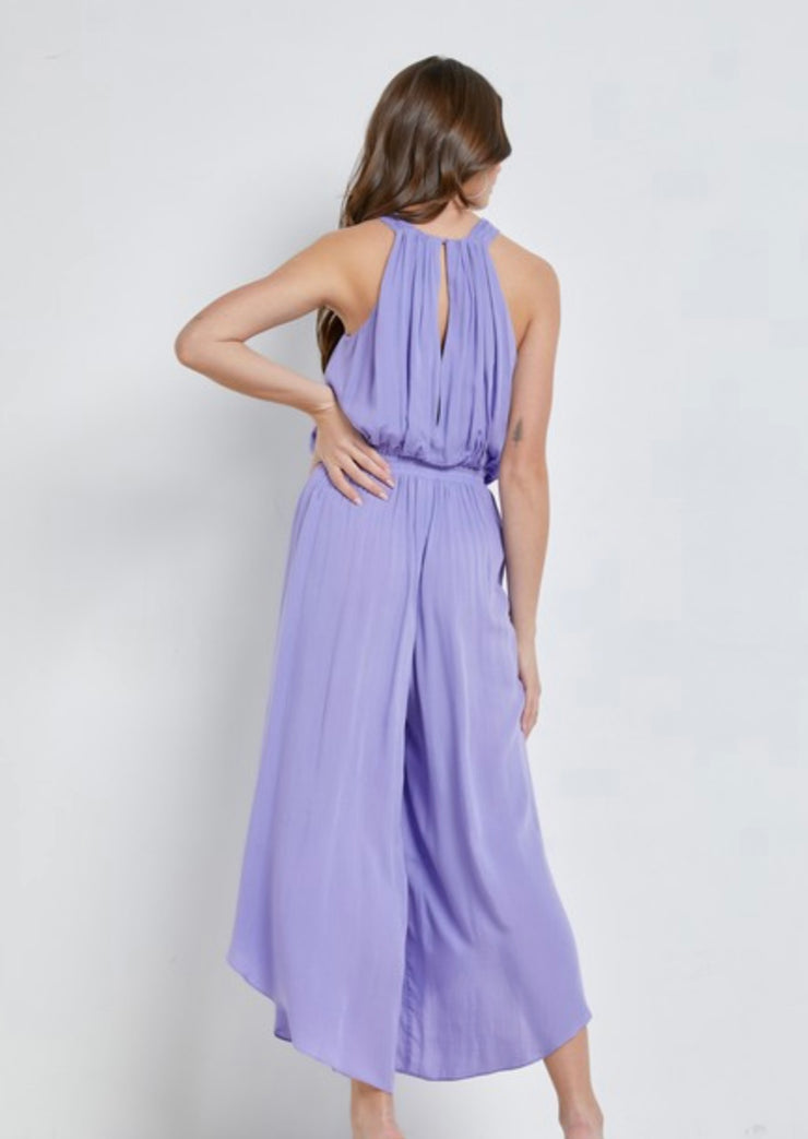 Lavender Ring Waist Tie Wrap Jumpsuit (comes in white too)