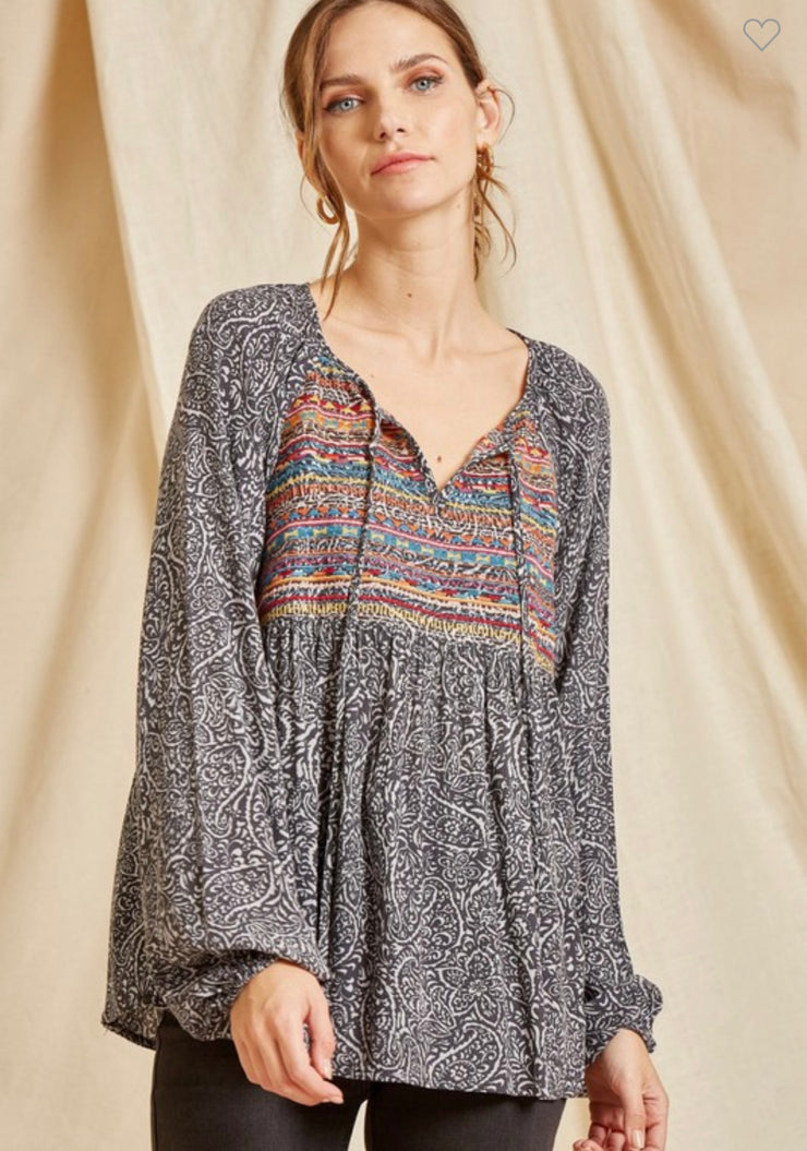 Mixed Print Top