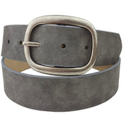 Grey Suede Single Buckle Belt