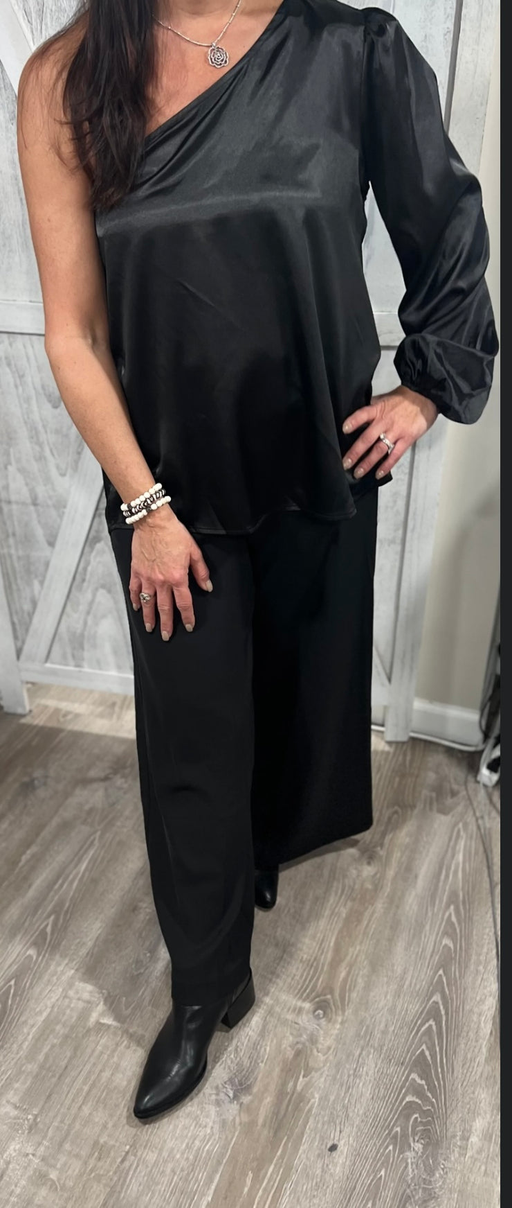 Black One Shoulder Top (Available in 3 Colors)